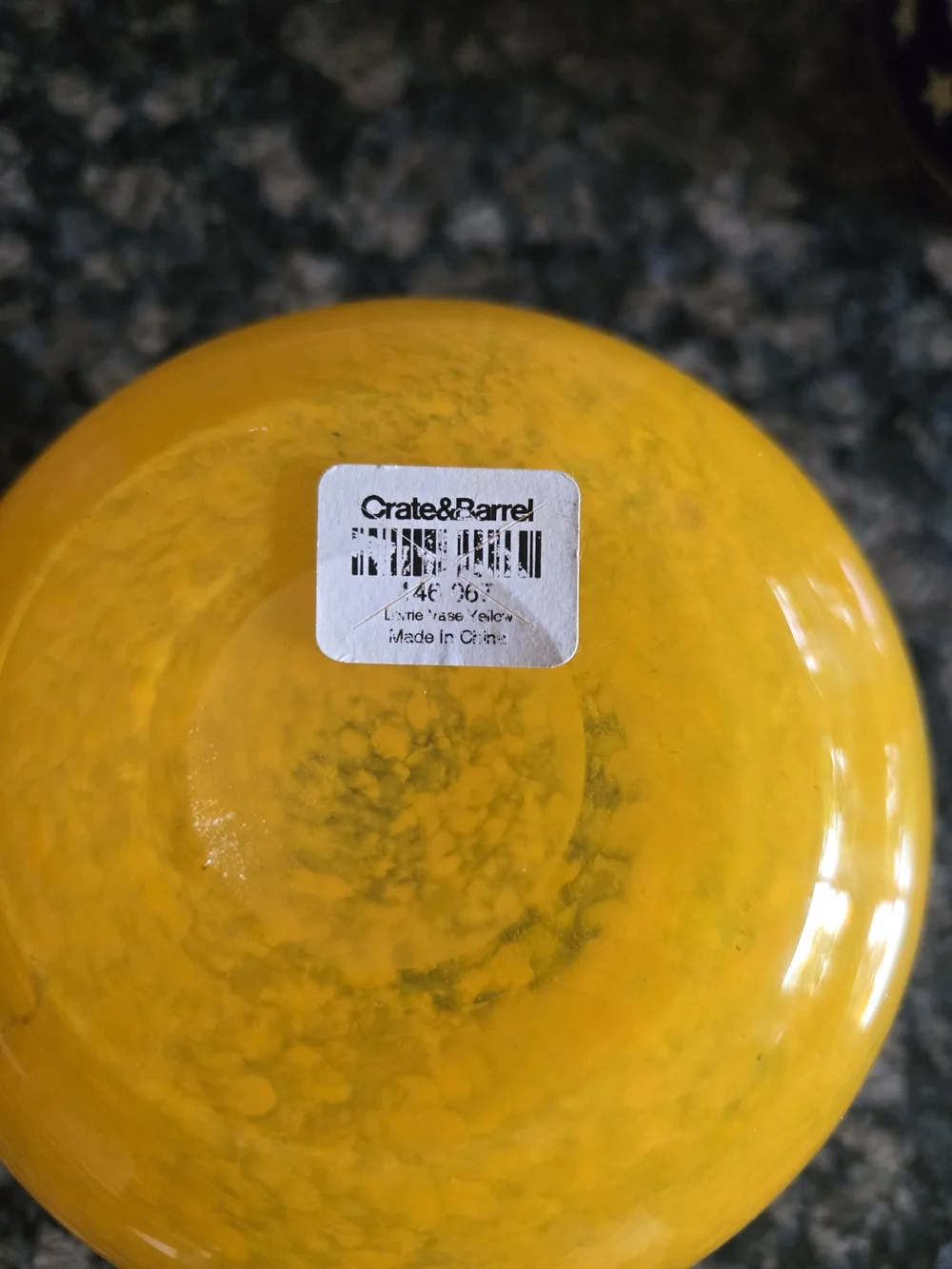 Crate&Barrel Bright Orange Handblown Art Glass Vase
